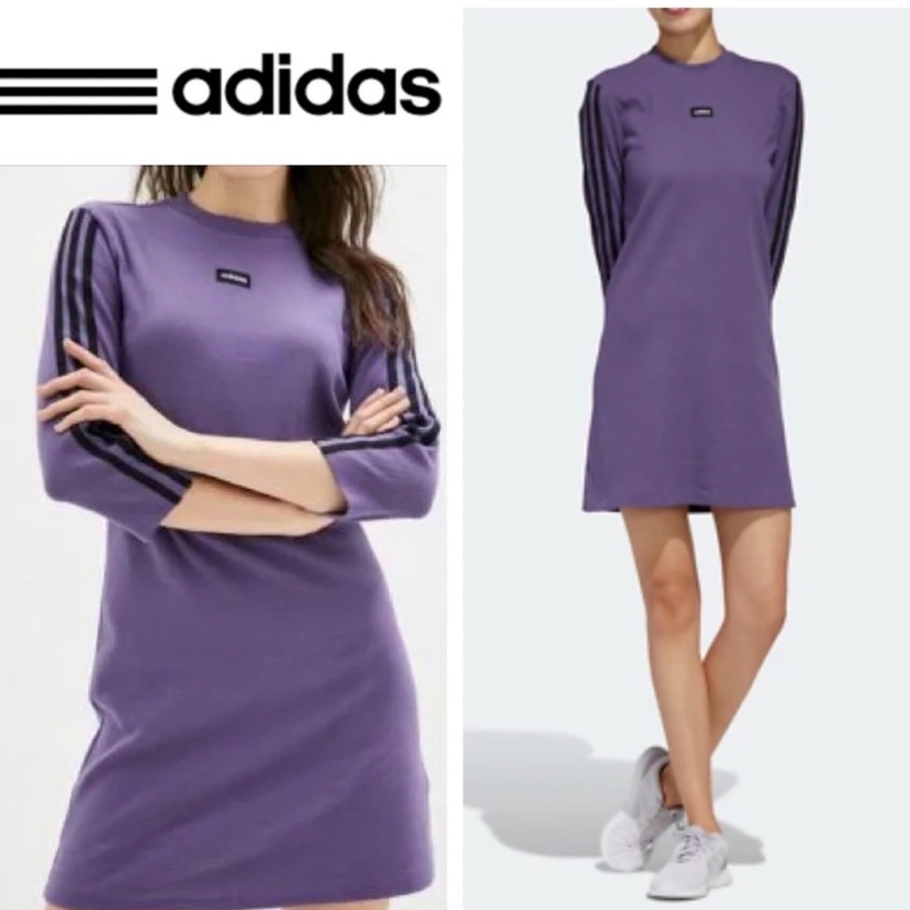Adidas Women's Long Sleeve Purple Dress